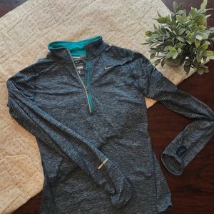 Nike Element half zip running jacket, teal, XS EUC